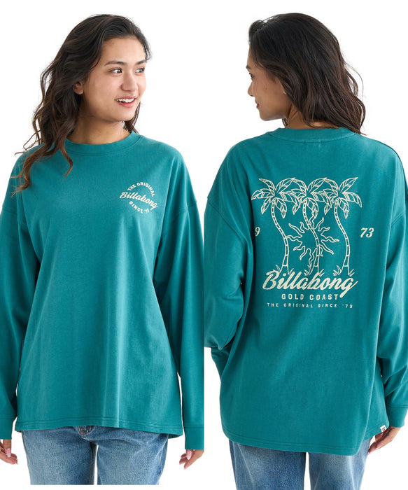 【OUTLET】BILLABONG レディース 【SURF CAMP】IN THE SUN 調温機能 ロンＴ 【LOOSE FIT】【2025年秋冬モデル】