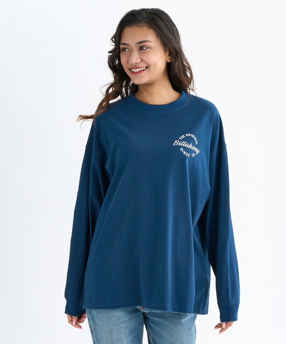 BILLABONG レディース IN THE SUN LS TEE ロンＴ 【2025年秋冬モデル】 NVY / L