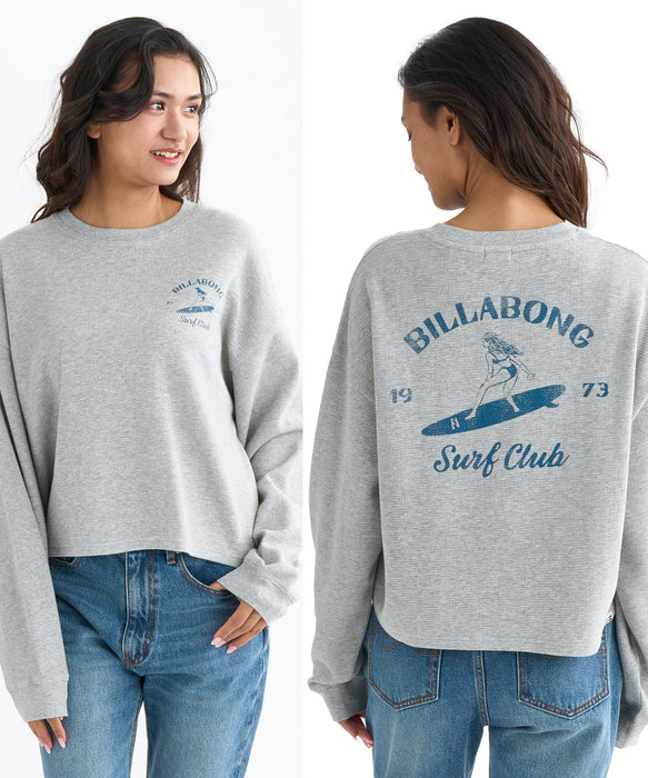 【OUTLET FAMILY SALE】BILLABONG レディース 【SURF CAMP】CATCH FEELINGS 調温機能 ロンＴ 【LOOSE CROPPED】【2025年秋冬モデル】