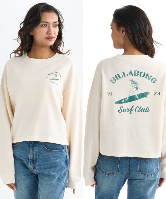 【OUTLET FAMILY SALE】BILLABONG レディース 【SURF CAMP】CATCH FEELINGS 調温機能 ロンＴ 【LOOSE CROPPED】【2025年秋冬モデル】