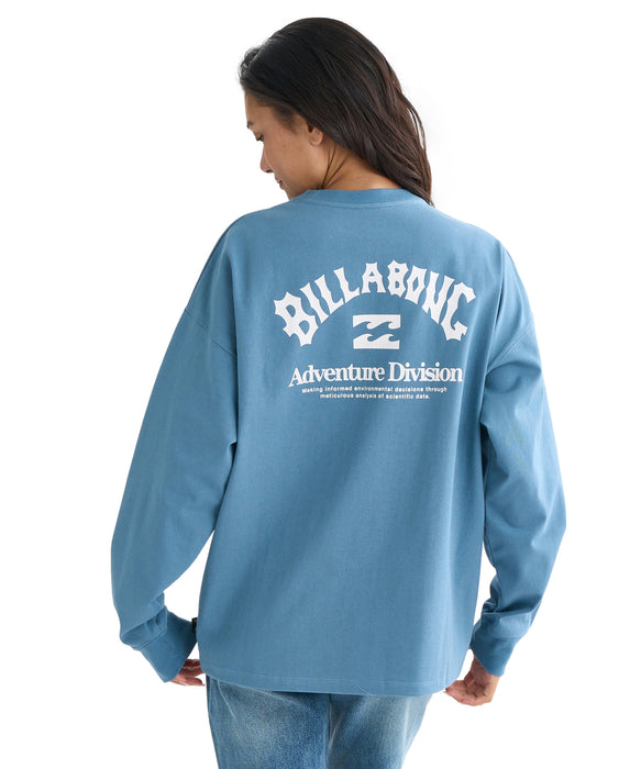 TEAM LOGO LOOSE SHIRTS 今季新作　サイズ5 BILLABONG レディース 【A/DIV.】ADIV LOGO WARM LS TE ロンT