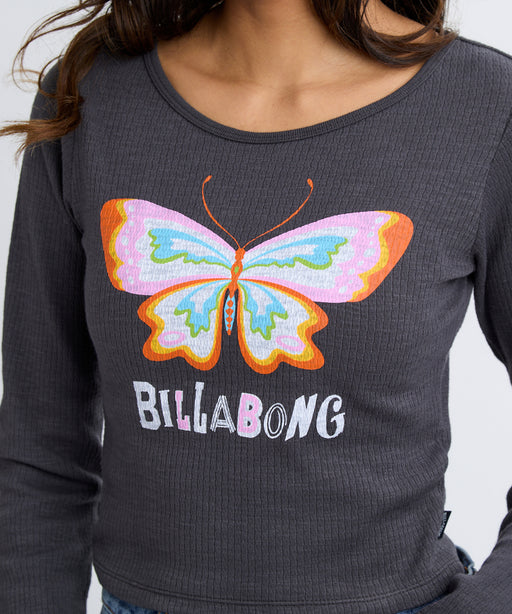 BILLABONG レディース BUTTERFLY LS TEE ロンＴ 【2025年秋冬モデル】 OFB / L