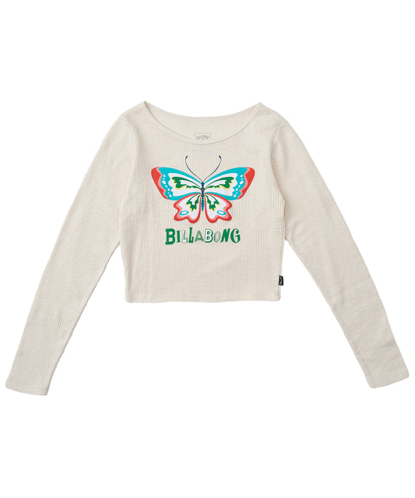 BILLABONG レディース BUTTERFLY LS TEE ロンＴ 【2025年秋冬モデル】 WCP / L