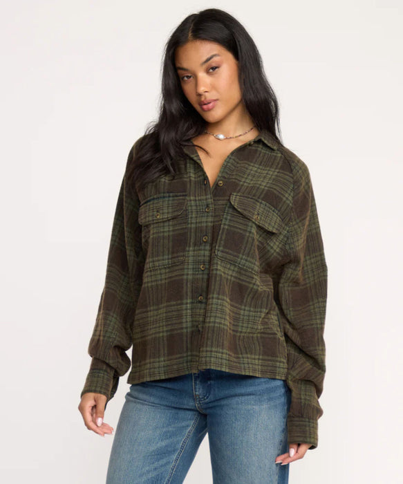 BILLABONG レディース COASTAL BR 長袖シャツ 【2025年秋冬モデル】