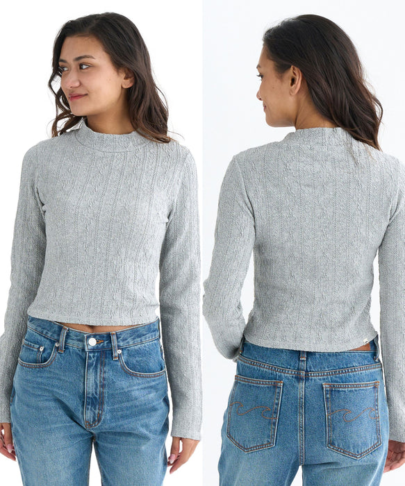 BB. ニット　グレー OUTLET】BILLABONG レディース KNIT LIKE BABY FIT L セーター 【2025