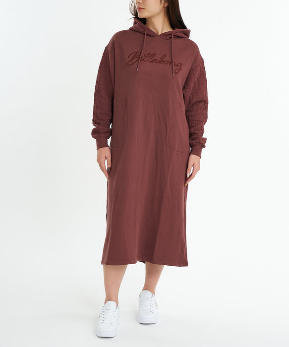 【SALE】BILLABONG レディース QUILT MIX HOODED ONE ワンピース 【2025年秋冬モデル】