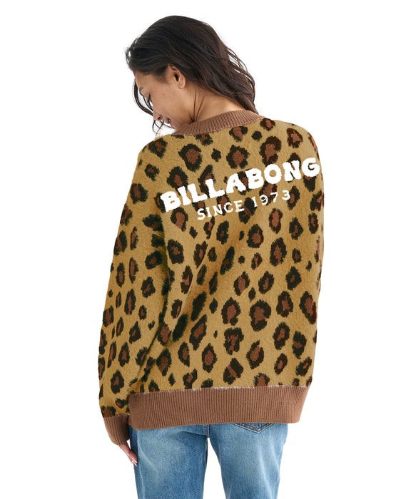 BILLABONG レディース LEOPARD JQ CREW SWEA セーター 【2025年秋冬モデル】 ESP / M