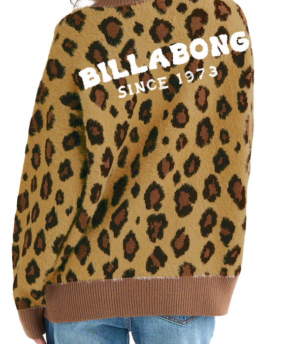 BILLABONG レディース LEOPARD JQ CREW SWEA セーター 【2025年秋冬モデル】 ESP / M