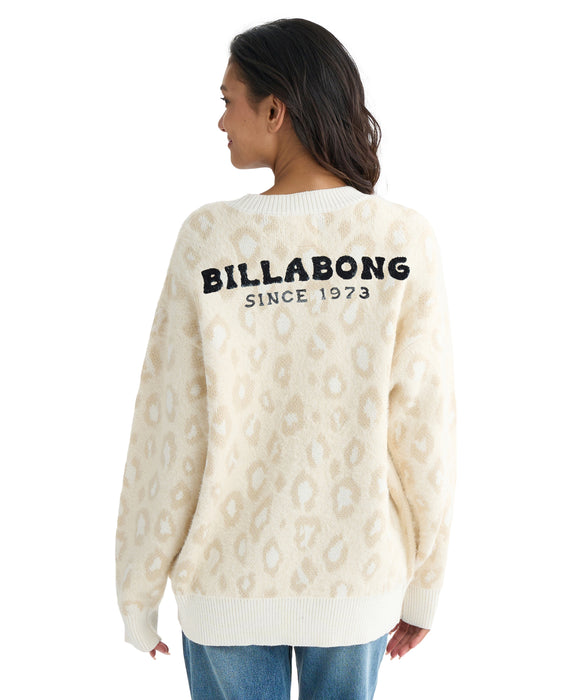 BILLABONG レディース LEOPARD JQ CREW SWEA セーター 【2025年秋冬モデル】 WCP / M