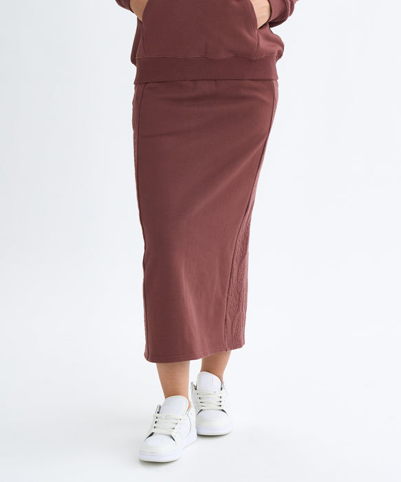 BILLABONG レディース QUILT MIX LONG SKIRT スカート 【2025年秋冬モデル】 ESP / L