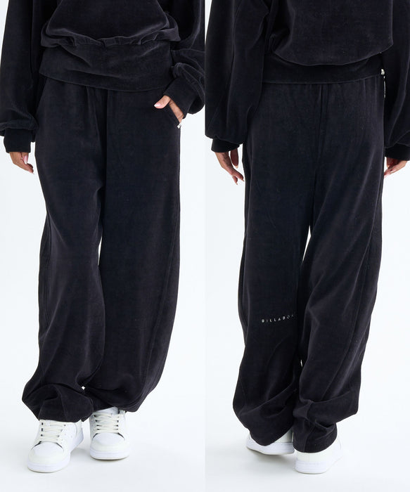 BILLABONG レディース KNIT VELOURS × RIB ロングパンツ 【2025年秋冬
