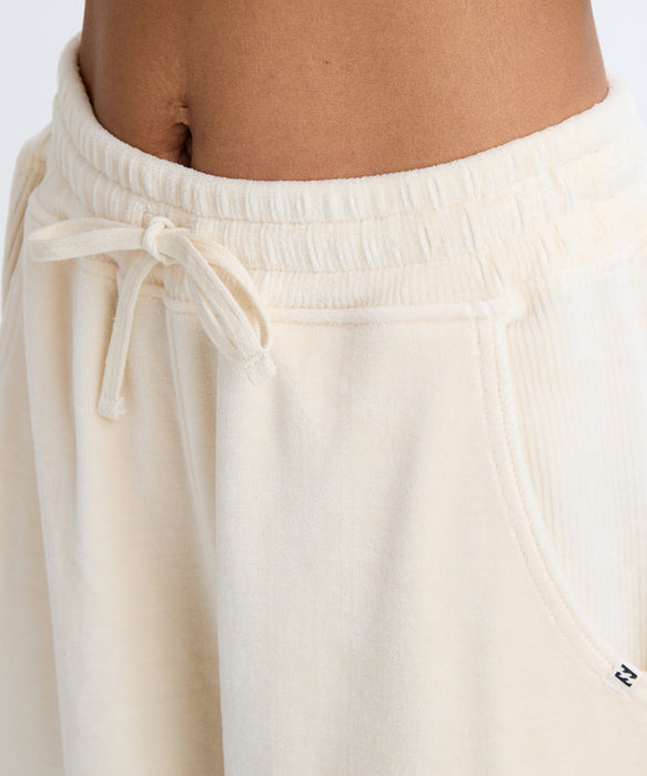 BILLABONG レディース KNIT VELOURS × RIB ロングパンツ 【2025