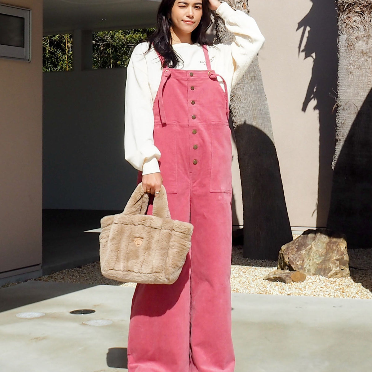 SALE】【SALE】BILLABONG レディース CORDUROY SALOPETTE L ロング