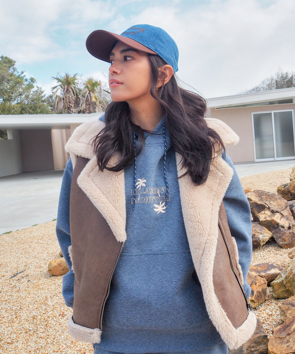 BILLABONG レディース FAUX LEATHER MOUTON ベスト 【2025年秋冬モデル】