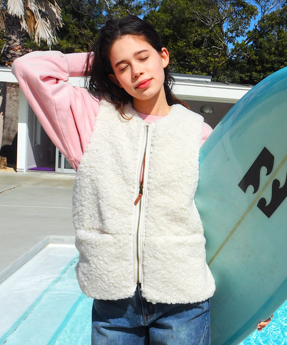 BILLABONG レディース FUR BOA ベスト 【2025年秋冬モデル】