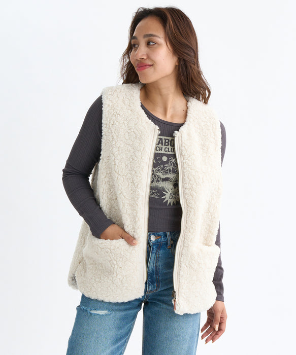 BILLABONG レディース FUR BOA VEST ベスト 【2025年秋冬モデル】 WCP / M