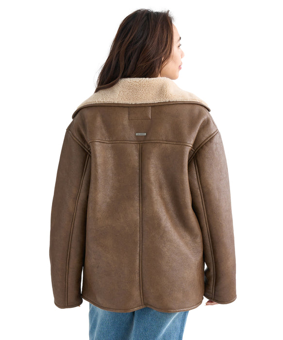 BILLABONG レディース FAUX LEATHER MOUTON  ジャケット 【2025年秋冬モデル】 ESP / M