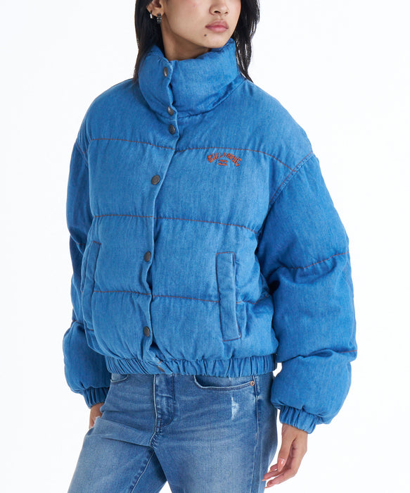 BILLABONG レディース DENIM PUFF JACKET ジャケット 【2025年秋冬モデル】