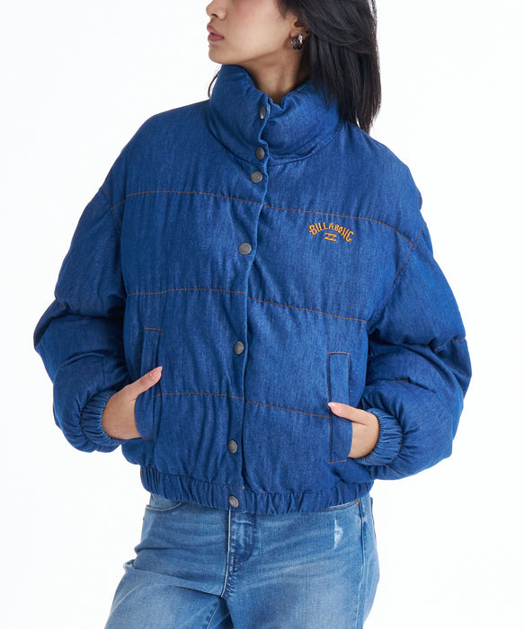 BILLABONG レディース DENIM PUFF JACKET ジャケット 【2025年秋冬モデル】
