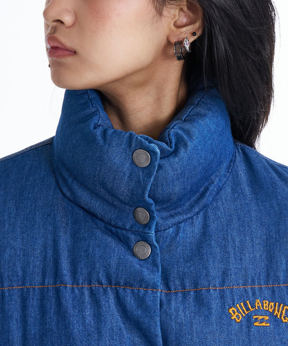 BILLABONG レディース DENIM PUFF JACKET ジャケット 【2025年秋冬モデル】