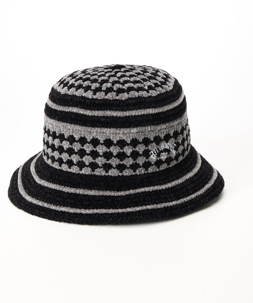 BILLABONG レディース BLOCK CHECK CHENILLE ハット 【2025年秋冬モデル】 BLK / F