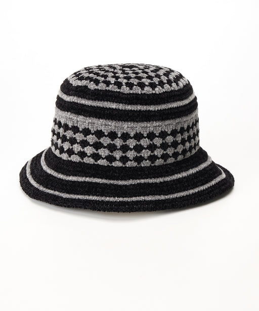 BILLABONG レディース BLOCK CHECK CHENILLE ハット 【2025年秋冬モデル】 BLK / F