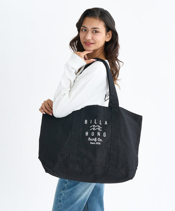 BILLABONG レディース BIG TOTE BAG トートバッグ 【2025年秋冬モデル】 BLK / F