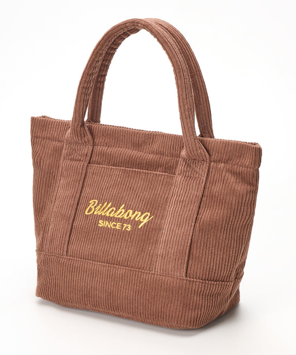 BILLABONG レディース CORDUROY MINI TOTE B トートバッグ 【2025年秋冬モデル】 BRN / F
