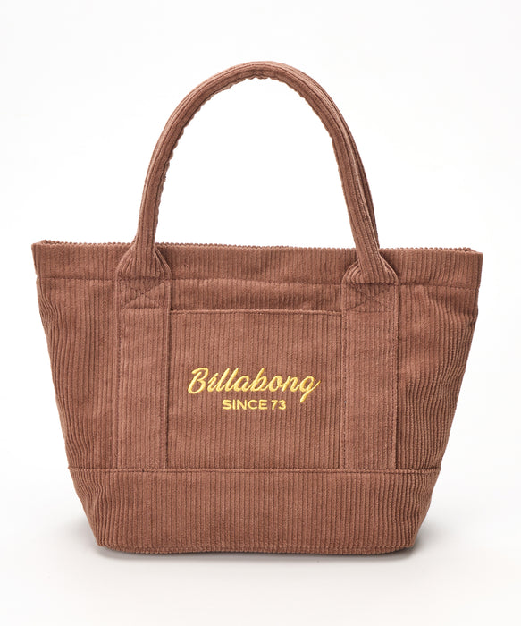 BILLABONG レディース CORDUROY MINI TOTE B トートバッグ 【2025年秋冬モデル】 BRN / F