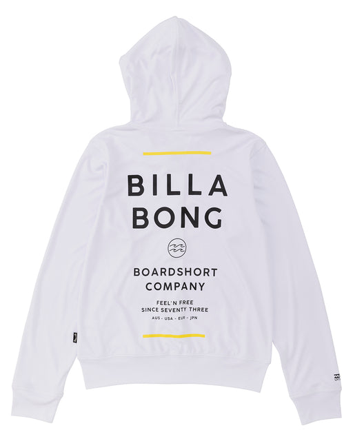 BILLABONG キッズ RASH ZIP HOOD ジップラッシュガード 【2025年春夏モデル】 WHT / 160