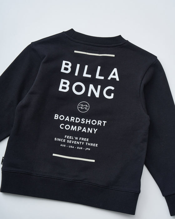 BILLABONG キッズ SUN BLOCK トレーナー 【2025年秋冬モデル】 BLK / 160