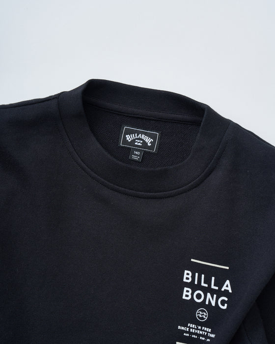 BILLABONG キッズ SUN BLOCK トレーナー 【2025年秋冬モデル】 BLK / 160