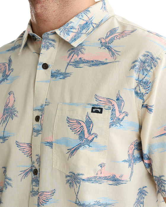 BILLABONG メンズ SUNDAYS SS 半袖シャツ 【2025年夏モデル】 CHI / XL