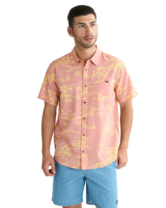 BILLABONG メンズ SUNDAYS SS 半袖シャツ 【2025年夏モデル】 DSR / XL