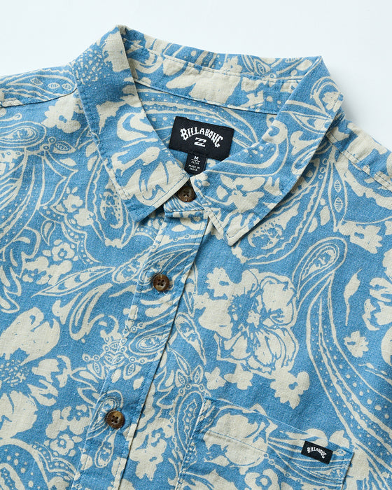 BILLABONG メンズ CORDOBA SS 半袖シャツ 【2025年夏モデル】 CNA / XL