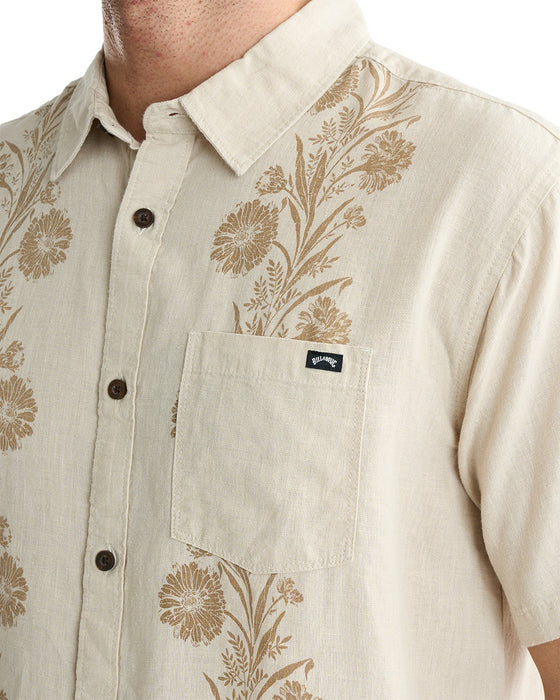 BILLABONG メンズ CORDOBA SS 半袖シャツ 【2025年夏モデル】 STN / XL