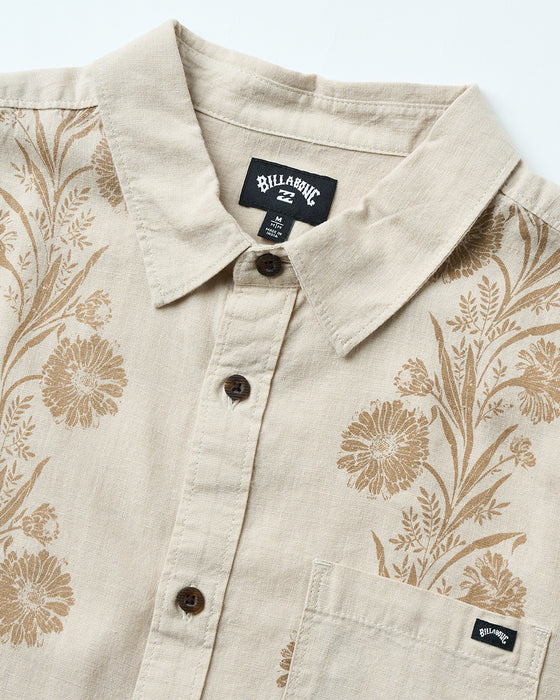 BILLABONG メンズ CORDOBA SS 半袖シャツ 【2025年夏モデル】 STN / XL