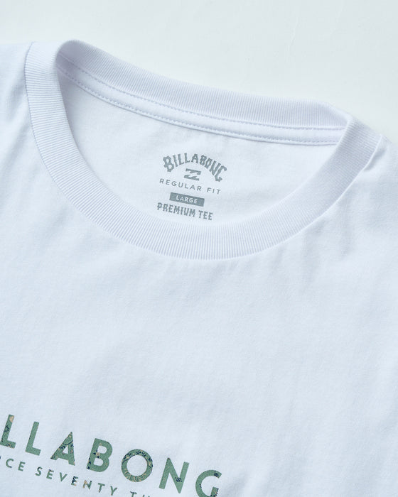 BILLABONG メンズ UNITY LOGO Tシャツ 【2025年夏モデル】 WHT / XL