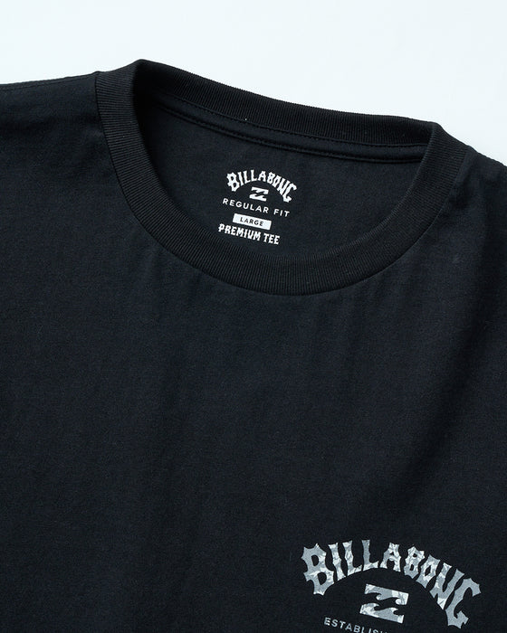 BILLABONG メンズ ARCH FILL Tシャツ 【2025年夏モデル】 BLK / XL