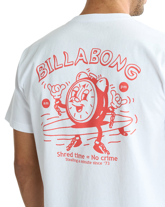 BILLABONG メンズ TIME Tシャツ 【2025年夏モデル】 WHT / XL