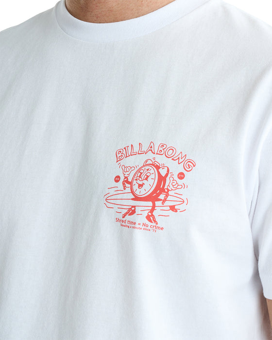 BILLABONG メンズ TIME Tシャツ 【2025年夏モデル】 WHT / XL