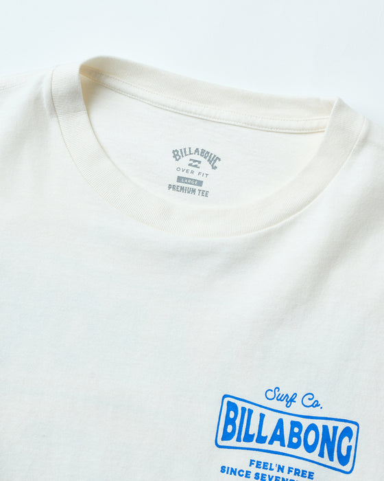 BILLABONG メンズ BEACH SIGN Tシャツ 【2025年夏モデル】 CRM / XL
