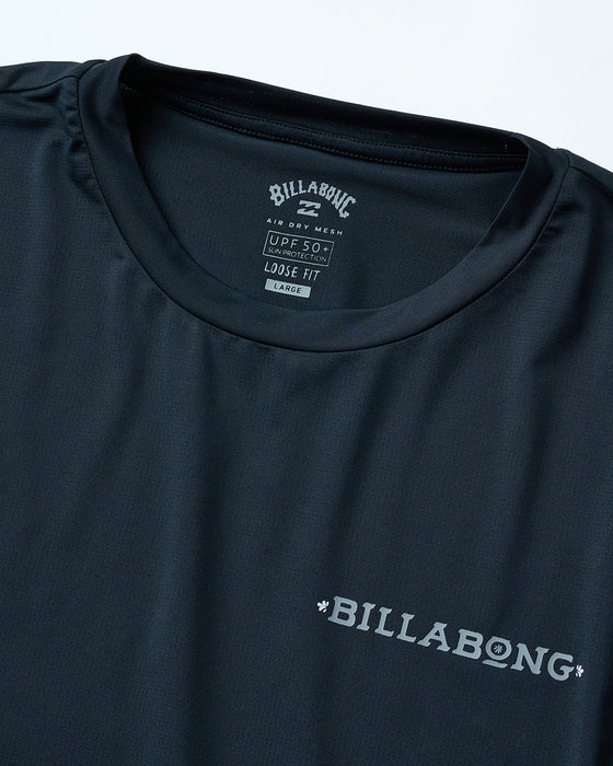 BILLABONG メンズ AIR DRY MESH TEE ラッシュガード 【2025年夏モデル】 BLK / XL
