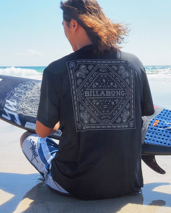 【OUTLET】BILLABONG メンズ AIR DRY MESH TEE ラッシュガード【OVER FIT】 【2025年夏モデル】