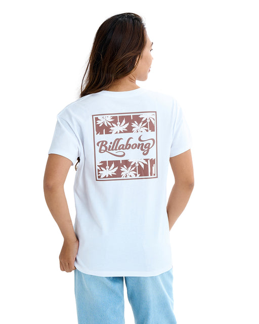 BILLABONG レディース SQUARE LOGO BOY FIT TEE Tシャツ 【2025年夏モデル】 NUT / L