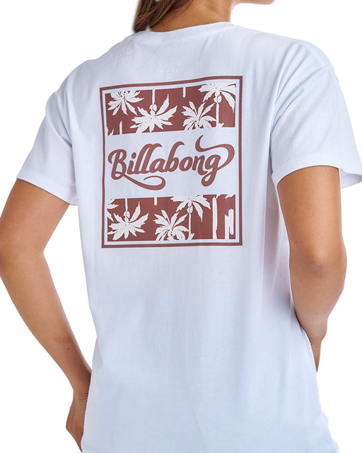 BILLABONG レディース SQUARE LOGO BOY FIT TEE Tシャツ 【2025年夏モデル】 NUT / L
