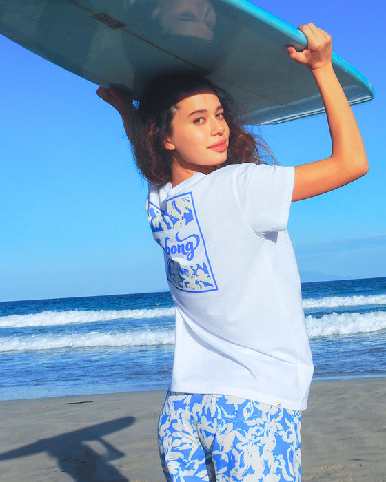 【OUTLET】BILLABONG レディース SQUARE LOGO BOY FIT TEE Tシャツ 【BOY FIT】【2025年夏モデル】