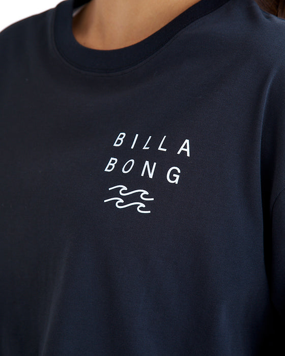 BILLABONG レディース CLEAN LOGO WIDE LOOSE CROPPED TEE Tシャツ 【2025年夏モデル】 BLK / M