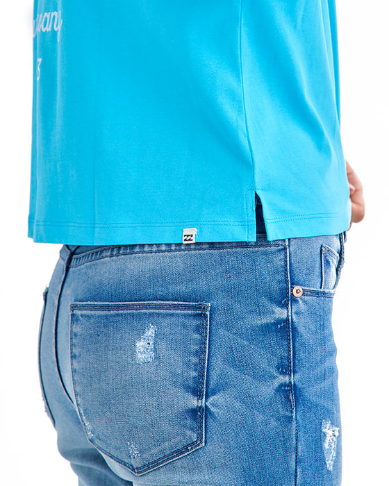 BILLABONG レディース CLEAN LOGO WIDE LOOSE CROPPED TEE Tシャツ 【2025年夏モデル】 CBU / M
