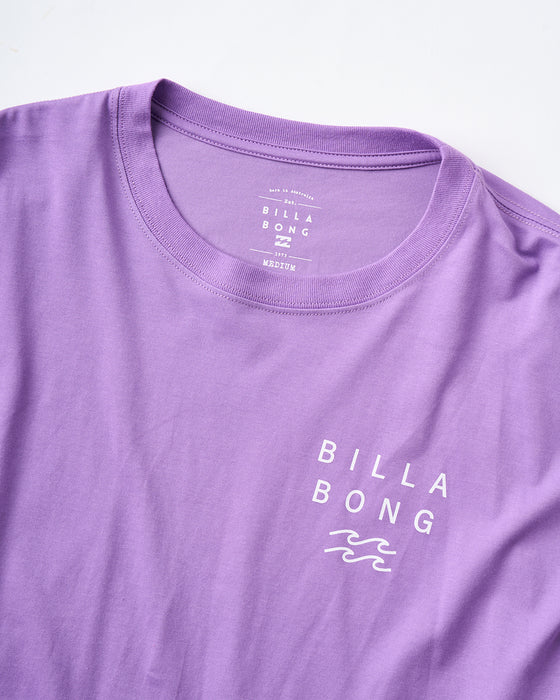 BILLABONG レディース CLEAN LOGO WIDE LOOSE CROPPED TEE Tシャツ 【2025年夏モデル】 PPL / M